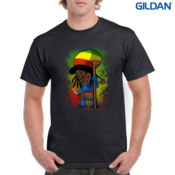 Rasta Smurf Crew Tops - Mens Heavy Tee Thumbnail